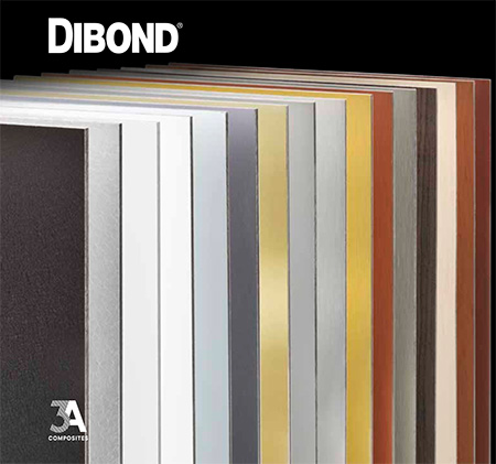 Image showing the Dibond range from 3A Composites and used in a blog post about Dibond printing from QPS Print of Stoke on Trent