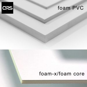 Image showing Foamex foam PVC panels and Foam-X or foam core panels used in a blog post by QPS Print about foamex boards and foamex printing